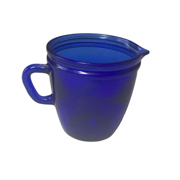 Vintage 1930s Mini Cobalt Blue Creamer Pitcher - Picture 1 of 3